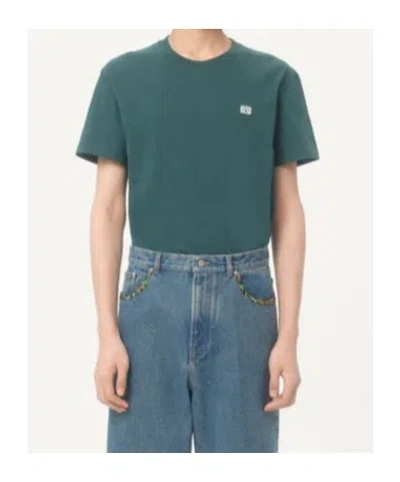 Valentino Garavani T-shirt With Signature Vlogo In Green