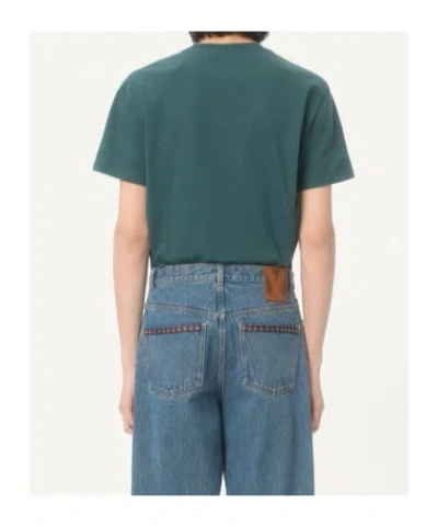 Valentino Garavani T-shirt With Signature Vlogo In Green
