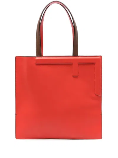 Fendi Leather Tote Medium Colour-block Design