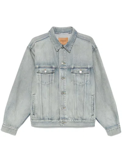 Saint Laurent Denim Trucker Jacket In Blue