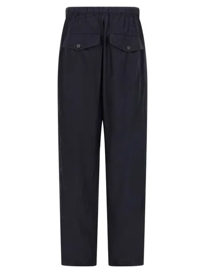 Dries Van Noten Wide Leg Wool Pant With Elastic Waistband