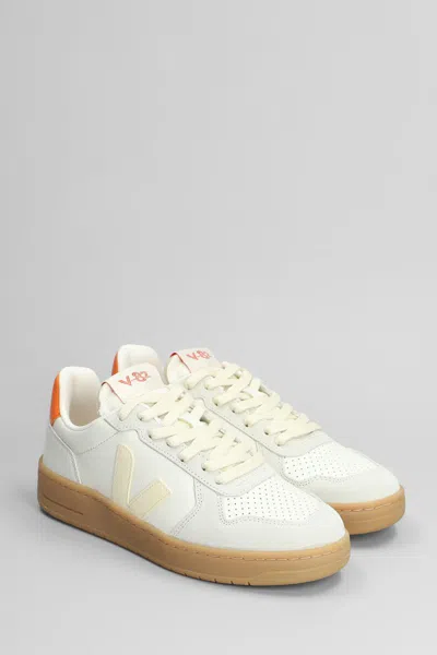 Veja V-82 Grained Leather Pure Sneakers Shoes