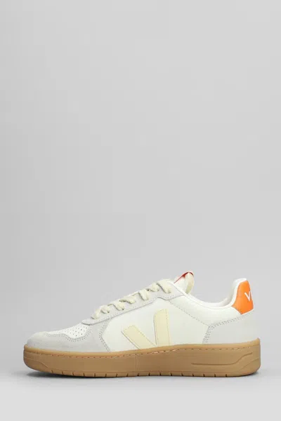 Veja V-82 Grained Leather Pure Sneakers Shoes