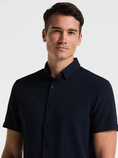Perry Ellis Men's Stretch Seersucker Slim Fit Shirt In Blue