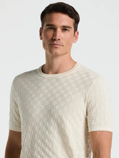 Perry Ellis Men's Square Pattern Crew Neck Sweater T-shirt