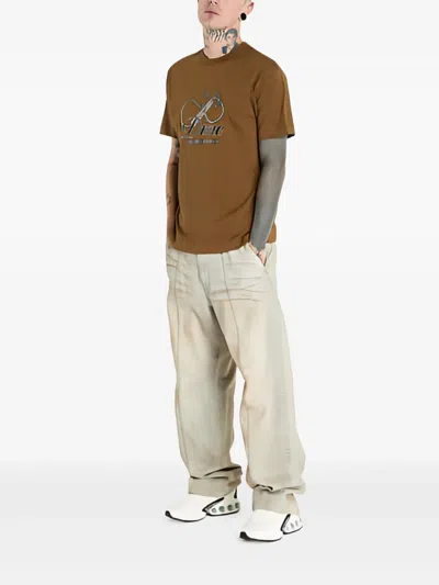 Dime Cursive Power T-shirt In Brown