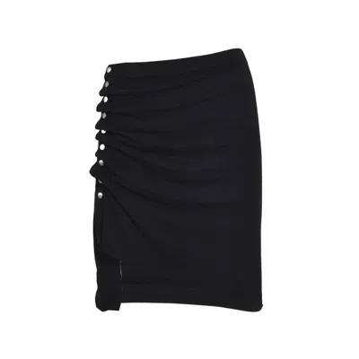 Rabanne Asymmetric Draped Mini Skirt
