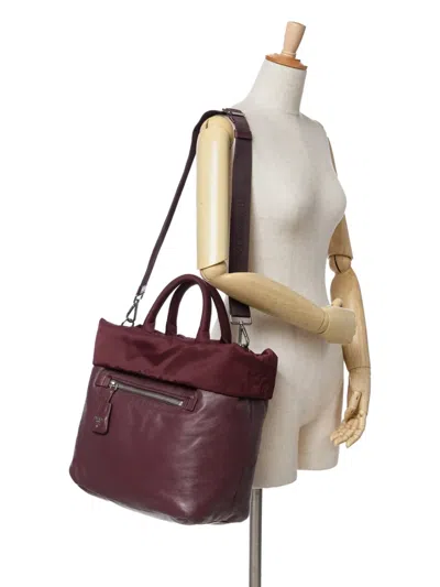 Pre-owned Prada 2000-2024 Tessuto And Nappa Reversible Satchel