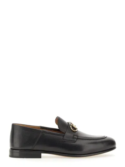 Ferragamo Gancini Logo Buckle Leather Mules
