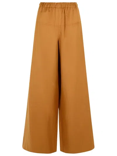Max Mara Wide Linen And Silk Trousers