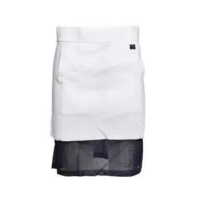Wales Bonner Verse Mini Skirt In White Viscose In White