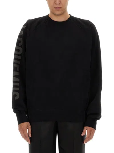Jacquemus Top Le Sweatshirt Typo With Print