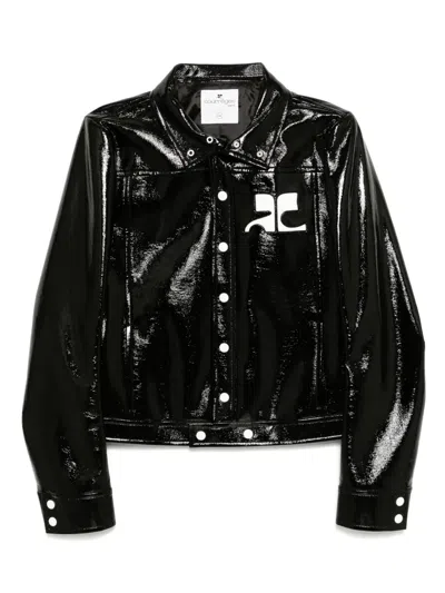 Courrèges Black Vinyl Jacket