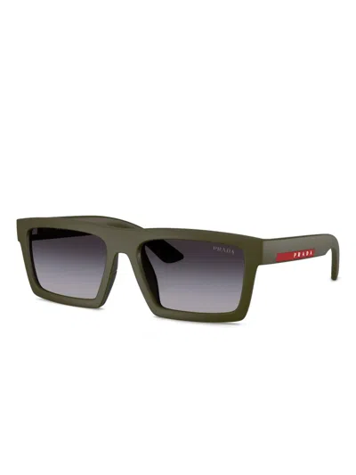 Prada Linea Rossa 55mm Rectangular Sunglasses