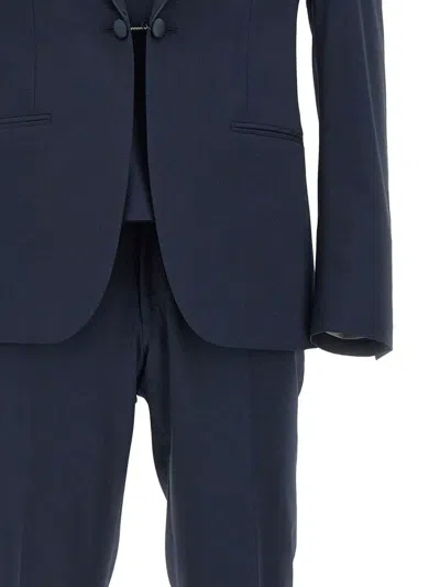 Corneliani Wool Three-piece Formal Suit In Blue