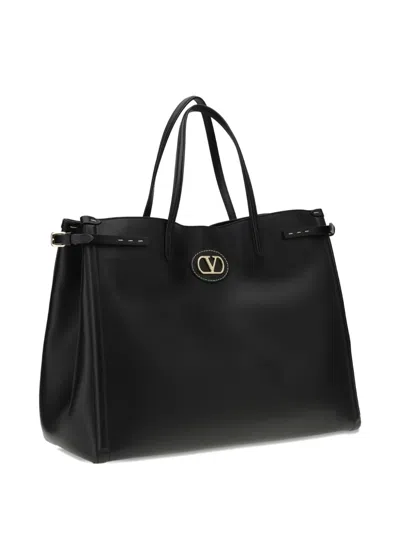 Valentino Black Antibes Large Shopping Bag