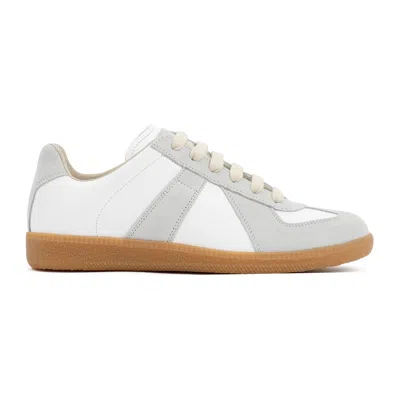Maison Margiela Bicolor Leather Replica Sneakers In White
