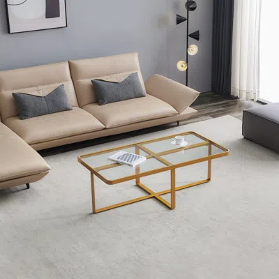 Streamdale Furniture Streamdale Minimalism Rectangle Coffee Table
