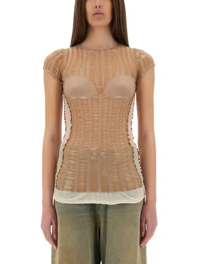 Diesel Contoured Knitwear Top With Modern Aesthetic