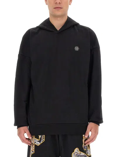 Philipp Plein Graphic Print Hooded Oversize Sweater