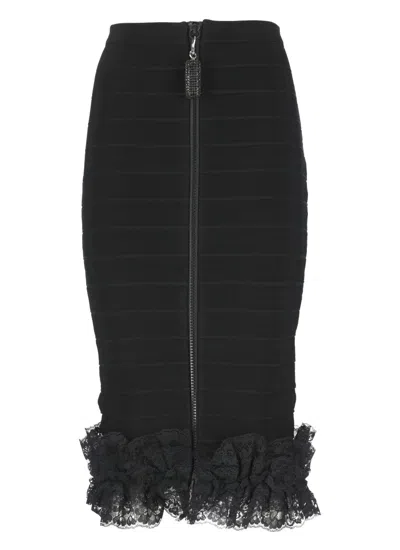 Self-portrait X Christopher Kane Lace-trimmed Midi Skirt