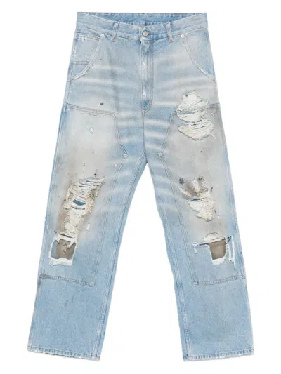 Mm6 Maison Margiela Mm6 By Maison Margiela Relaxed Fit High-waisted Distressed Jeans
