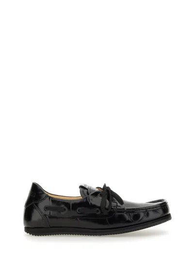 Jacquemus Batto Loafers Croco Embossed Leather Glossy