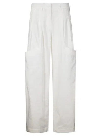 Jejia Wide-leg White Trousers