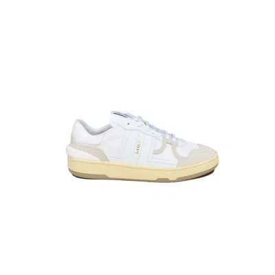 Lanvin Mesh And Leather Clay Sneakers With