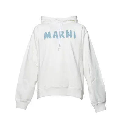 Marni Logo Printed Drawstring Hoodie