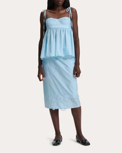 Cecilie Bahnsen Alora Shiki Light Taffeta Top