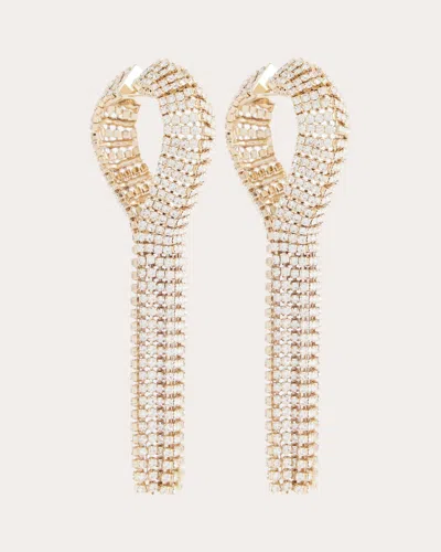 Rabanne Women's Glass Crystal Fringe Drop Earrings