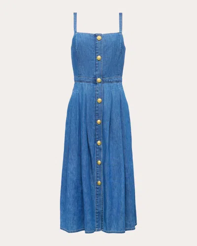 L Agence Esmeralda Button-front Midi Dress