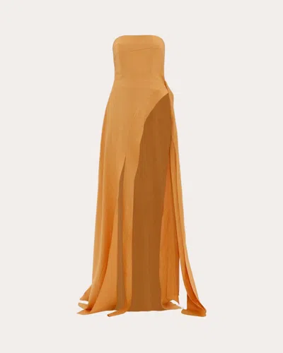 Andrea Iyamah Women's Fora Curved Asymmetric Strapless Maxi Top