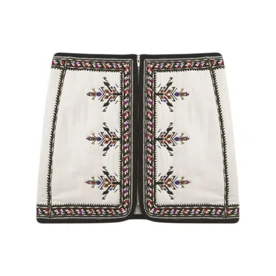 Isabel Marant Étoile Isabel Marant Etoile White Viscose Blend Zeria Mini Skirt