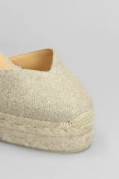 Castaã±er Chiara-8ed-032 Wedges In Gold Canvas