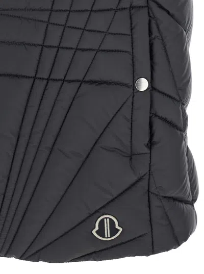 Moncler X Rick Owens Quilted Sleeveless Jacket With Front Zip Closure