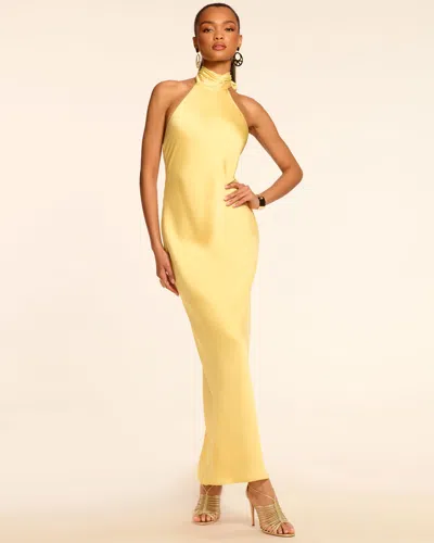 Ramy Brook Tatiana Halter Neck Satin Gown
