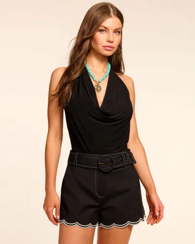 Ramy Brook Jules Jersey Cowl Neck Halter Top