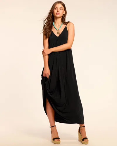 Ramy Brook Clara Jersey V-neck Maxi Dress In Black