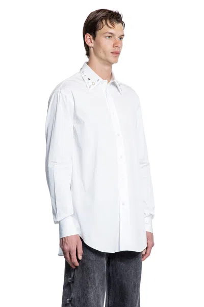 Alexander Mcqueen Embellished Collar Long Sleeves Shirt In White