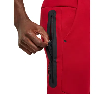 Nike Lightweight Tracksuit Pants Men Sportswear Tech Fleece Pant Gym Red/black