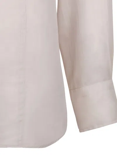 Tom Ford Classic Button-down Shirt With Structured Collar In Neutral