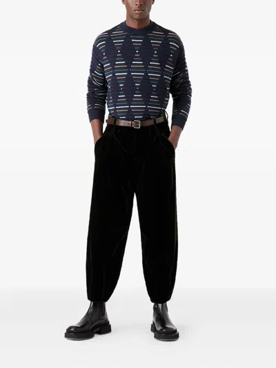 Giorgio Armani Geometric-jacquard Sweater In Multicolour