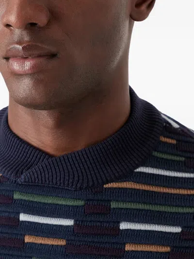 Giorgio Armani Geometric-jacquard Sweater In Multicolour