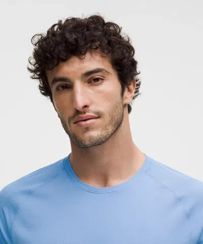 Lululemon Zeroed In Stretch Cotton-blend Jersey T-shirt In Blue