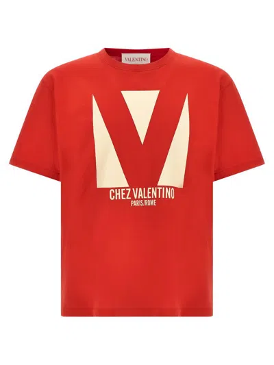 Valentino Crewneck Graphic Print T-shirt Logo