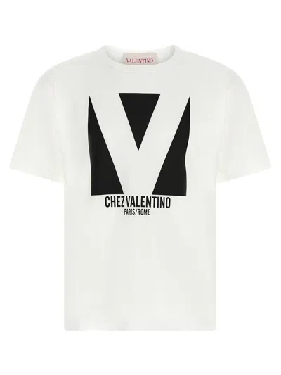 Valentino Mens Avorio Logo-print Crew-neck Cotton-jersey T-shirt