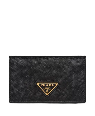 Prada Triangle-logo Leather Cardholder