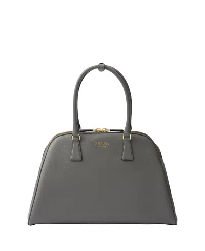 Prada Large Saffiano-leather Tote Bag In Marble Grey